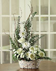 /images/bloomnet/BN1021Glg.jpg All Wrapped in White Premier Flowers from Cottage Florist, Lakeland Fl 33813