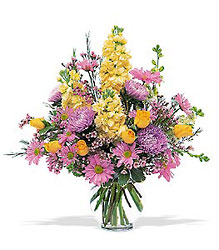 Yellow & Lavender Delight Cottage Florist Lakeland Fl 33813 Premium Flowers lakeland
