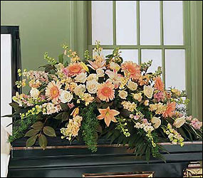 Peach Comfort Half-Couch Cottage Florist Lakeland Fl 33813 Premium Flowers lakeland
