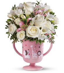 MiGi's Baby Circus Bouquet Deluxe in Pink Cottage Florist Lakeland Fl 33813 Premium Flowers lakeland