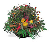Winter Greens Basket Cottage Florist Lakeland Fl 33813 Premium Flowers lakeland