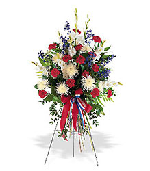 Patriotic Spirit Spray Cottage Florist Lakeland Fl 33813 Premium Flowers lakeland