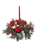 Single Red Taper Centerpiece Cottage Florist Lakeland Fl 33813 Premium Flowers lakeland