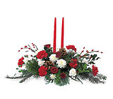 Two Taper Centerpiece Cottage Florist Lakeland Fl 33813 Premium Flowers lakeland