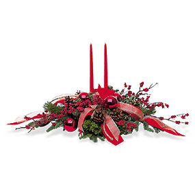 Two Taper Centerpiece Cottage Florist Lakeland Fl 33813 Premium Flowers lakeland