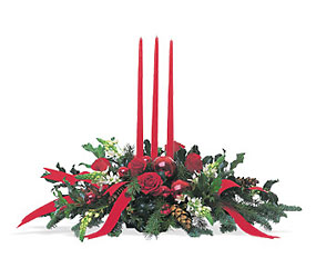 Three Taper Centerpiece Cottage Florist Lakeland Fl 33813 Premium Flowers lakeland