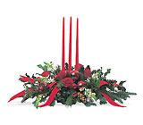 Three Taper Centerpiece Cottage Florist Lakeland Fl 33813 Premium Flowers lakeland